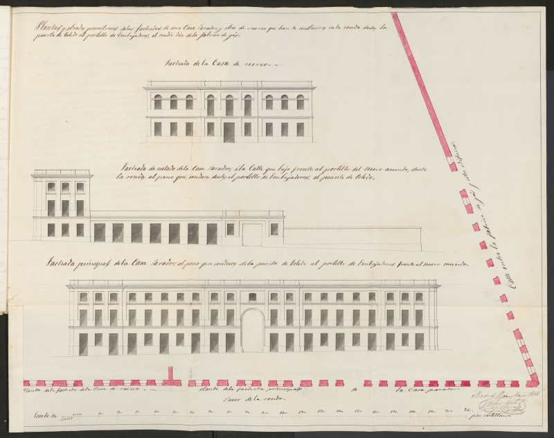 D. Baldomero Moreno, licencia para edificar en el terreno comprendido entre la fbrica del Gas, paseo conductor de la Puerta de Toledo al Portillo de embajadores, y desde este al Puente de Toledo.