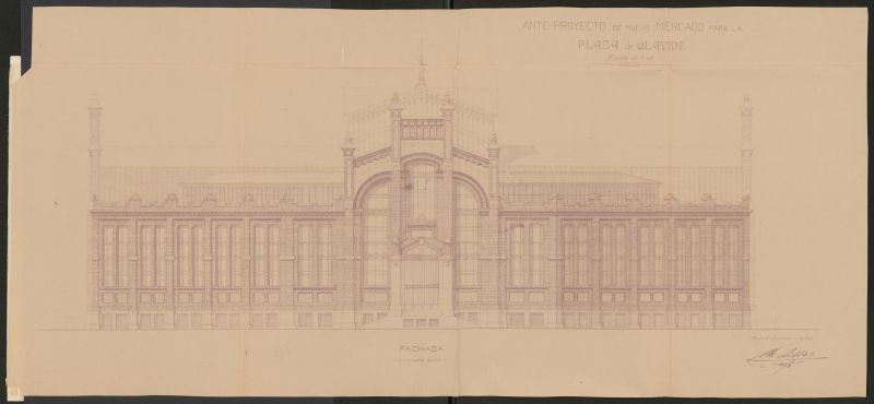 Exp. Ante-proyecto nuevo mercado Pza. Olavide. (1914)