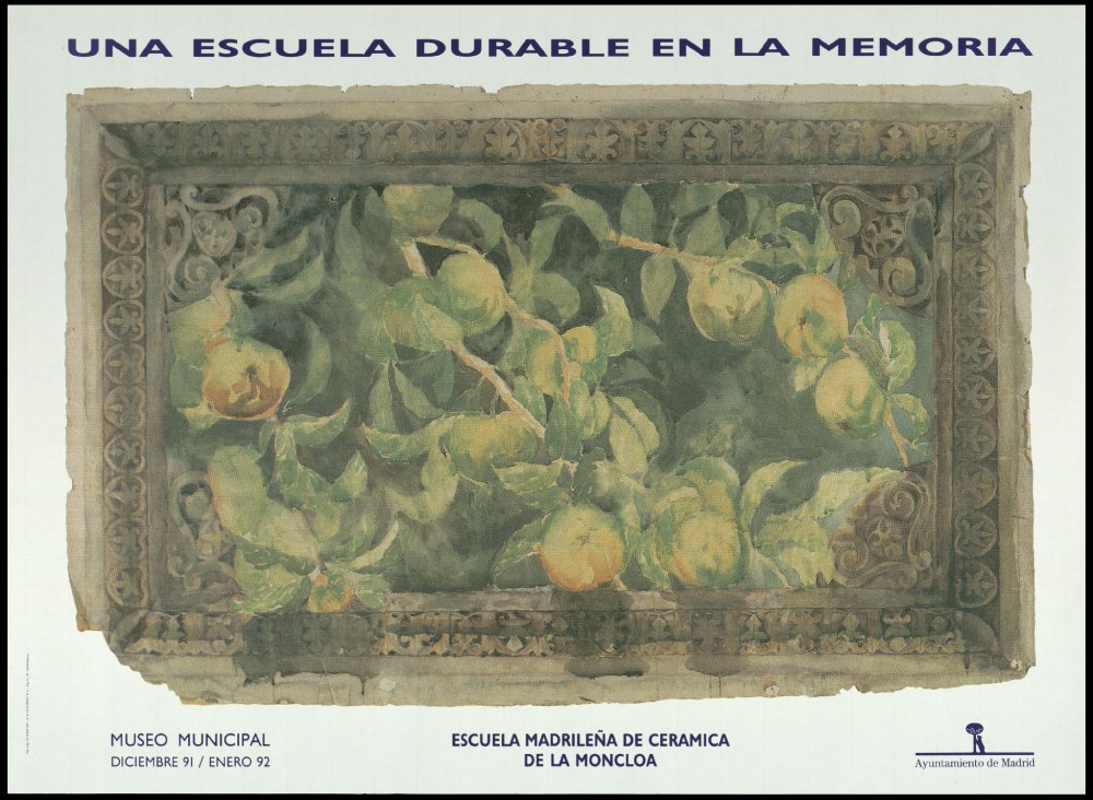 Una escuela durable en la memoria. Escuela madrilea de cermica de la Moncloa. Diciembre 91-enero 92
