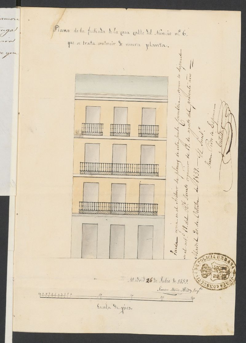 D. Ramn Lpez, solicitando licencia para edificar de nueva planta la casa calle del Nuncio para distinguida con el n 6 moderno.