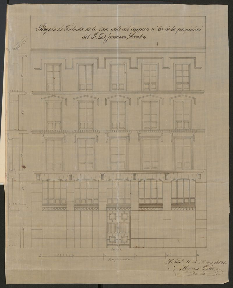 D. Francisco Arrivas, sobre construccin de la Casa Calle del Carmen n 60 manzana 364.
