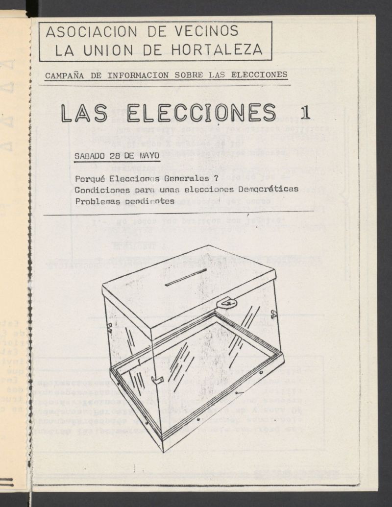 Campaa de informacin sobre las elecciones: Las elecciones 1