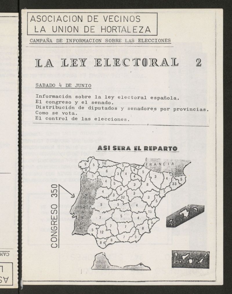 Campaa de informacin sobre las elecciones: La ley electoral 2