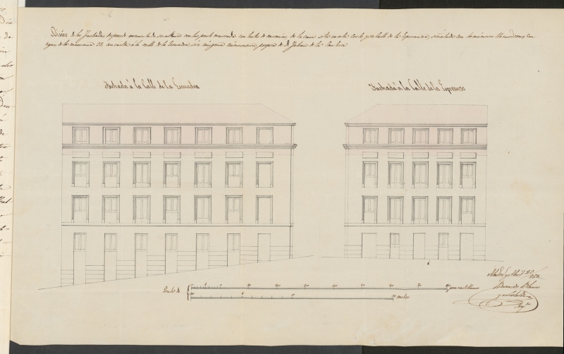 D. Julin de la Canteras, en solicitud de licencia para levantar un piso sotabanco en la casa calle de la Esperanza n 14, con vuelta a la de la Escuadra, s/n, manzana 32.