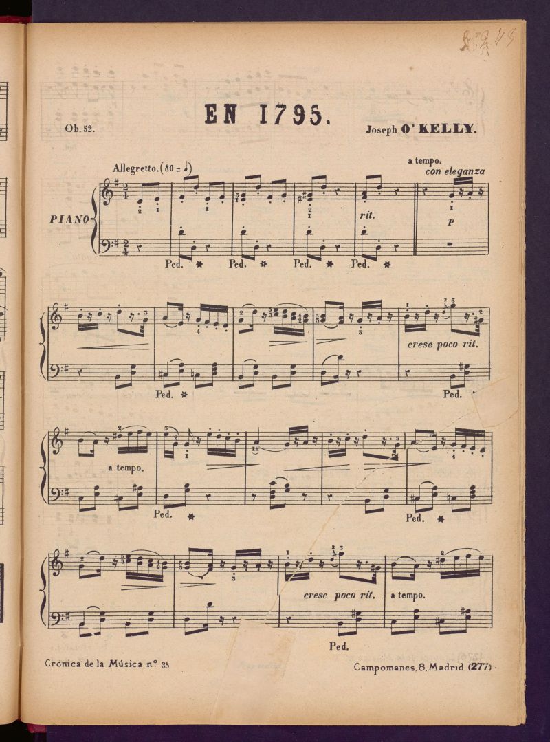 En 1795 : [intermde-gavotte] : ob. 52