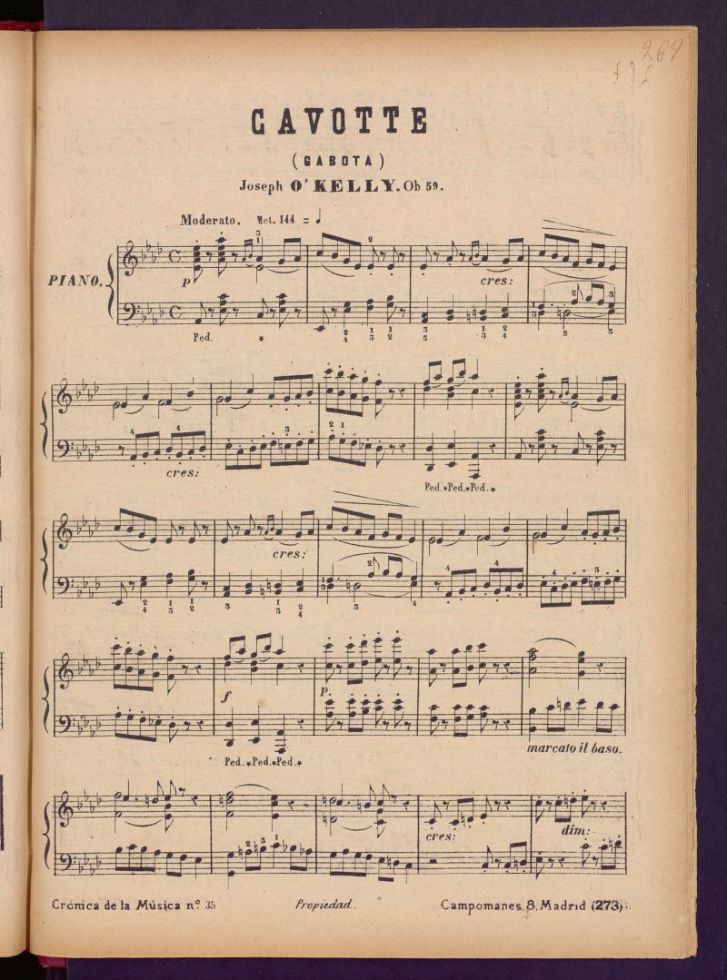 Gavotte = (gabota) : ob. 59