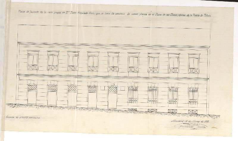 D. Pedro Regalado, sobre licencia para edificar en su terreno colindante al P de los Olmos, con vuelta la ronda de Toledo.