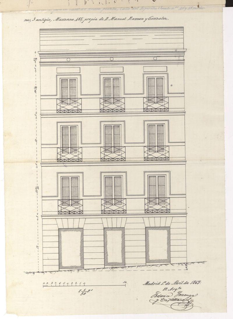 D. Manuel Ramn Gonzlez, solicita autorizacin para construir de nueva planta la casa de su propiedad, n 46 y 48 de la calle del Espritu Santo.