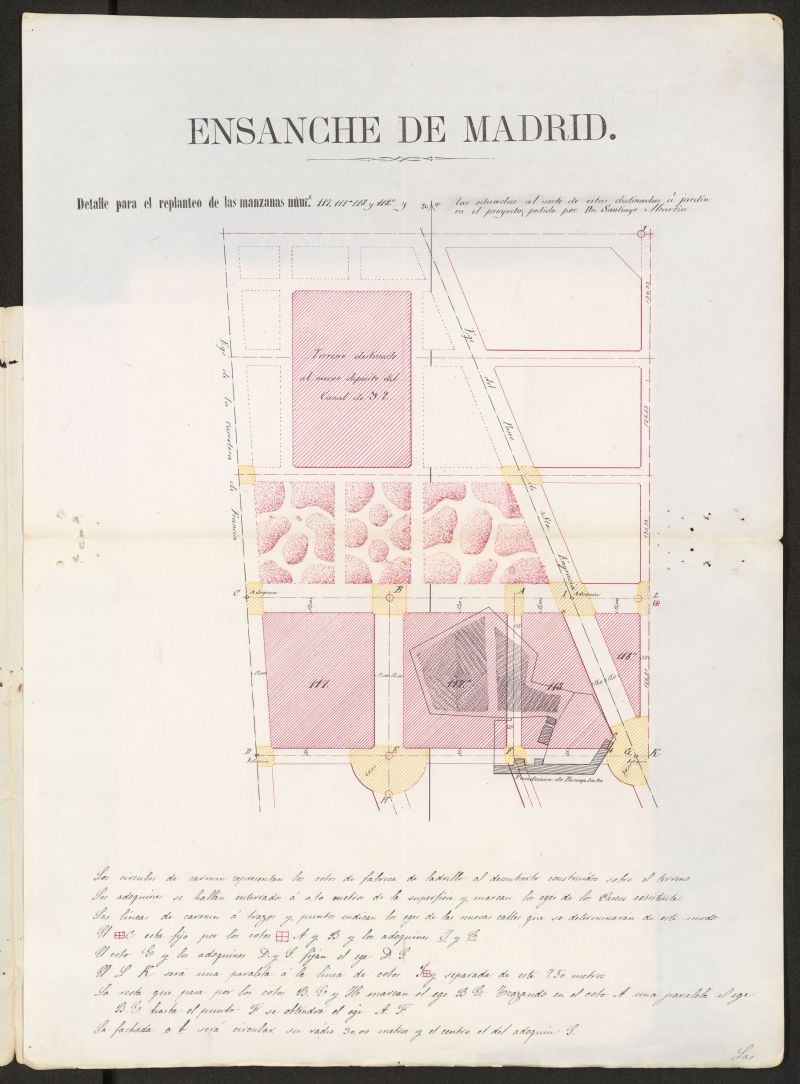 D. Santiago Martn, sobre concesin de licencia para edificar en un terreno que posee en la calle de Santa Engracia, barro de Chamber, lindante con la fbrica de fundicin de Buenaplata.