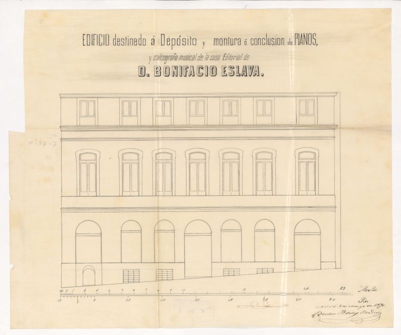 D. Bonifacio Eslava, en solicitud de licencia para construir de nueva planta en el solar n 3 del Pasadizo de San Gins.