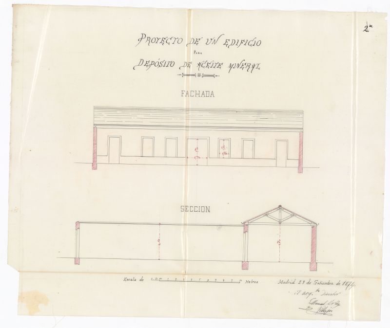 D. Francisco Marcorel, solicitando edificar con destino a almacn de aceites minerales en uno de sus terrenos inmediato al barrio de Vallehermoso.
