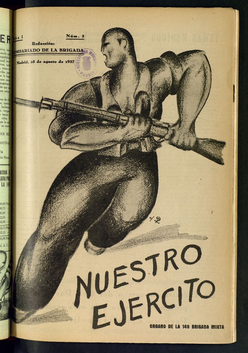 Nuestro ejercito : rgano 149 Brigada Mixta del 25 de agosto de 1937