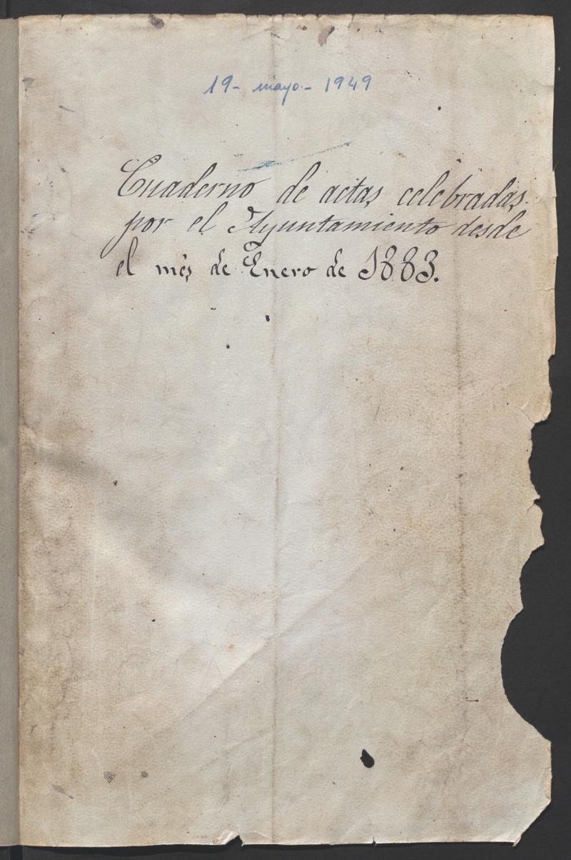 Actas y acuerdos del ayuntamiento de Carabanchel Bajo de 1883. Libro 132.