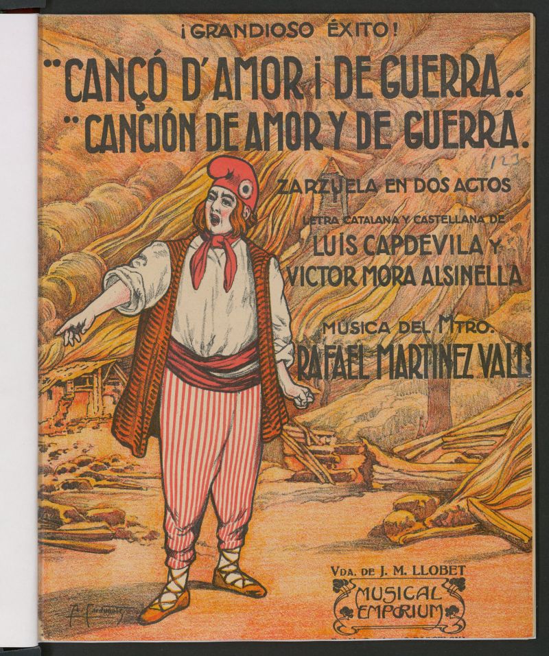 Can damor i de guerra = Cancin de amor y de guerra. N 2,Francina y aldeanas : zarzuela en dos actos