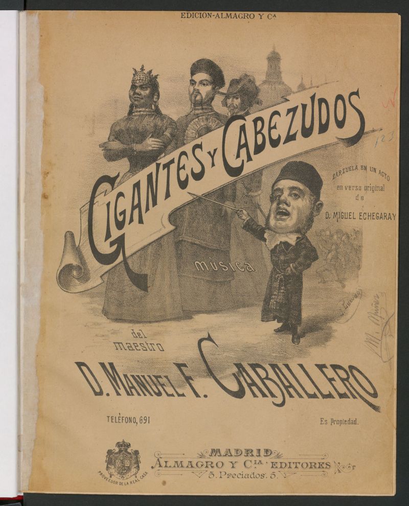 Gigantes y cabezudos. N 3 A, jota : "Si las mugeres [sic] mandasen" : zarzuela en un acto