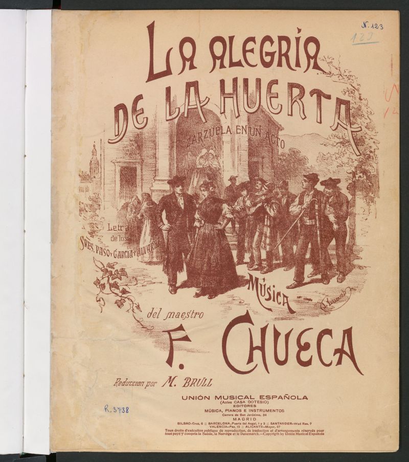 La alegra de la huerta. N 5, jota : zarzuela en un acto y tres cuadros