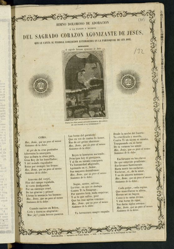Himno doloroso de adoracin a la pasin y muerte del sagrado corazn agonizante de Jess