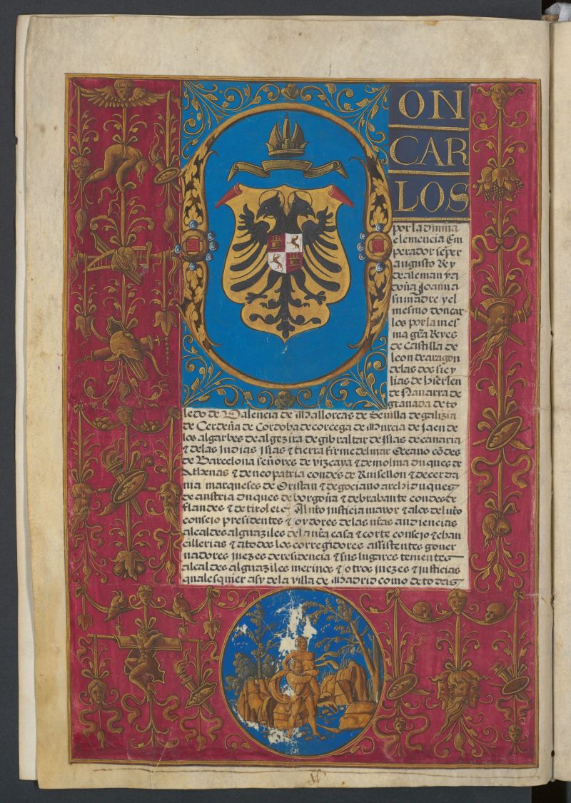 Ejecutoria en favor del lugar de Getafe s[ob]re los prados de Acedinos y Aluche [Manuscrito]