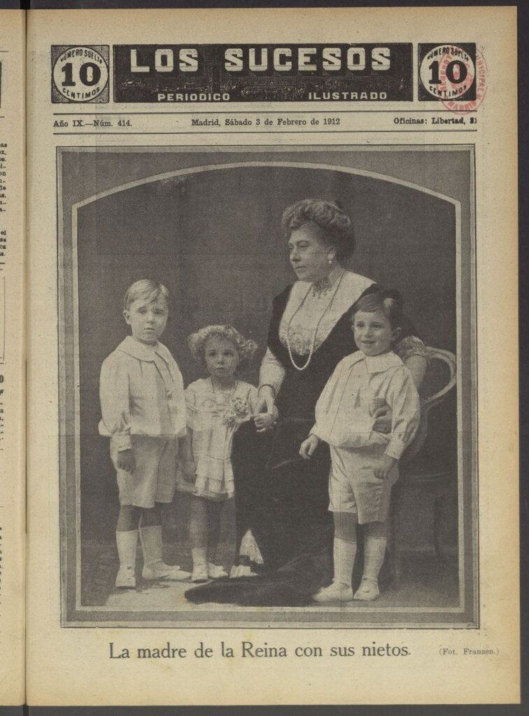 Miniatura de Los Sucesos : periódico ilustrado del 3 de febrero de 1912
