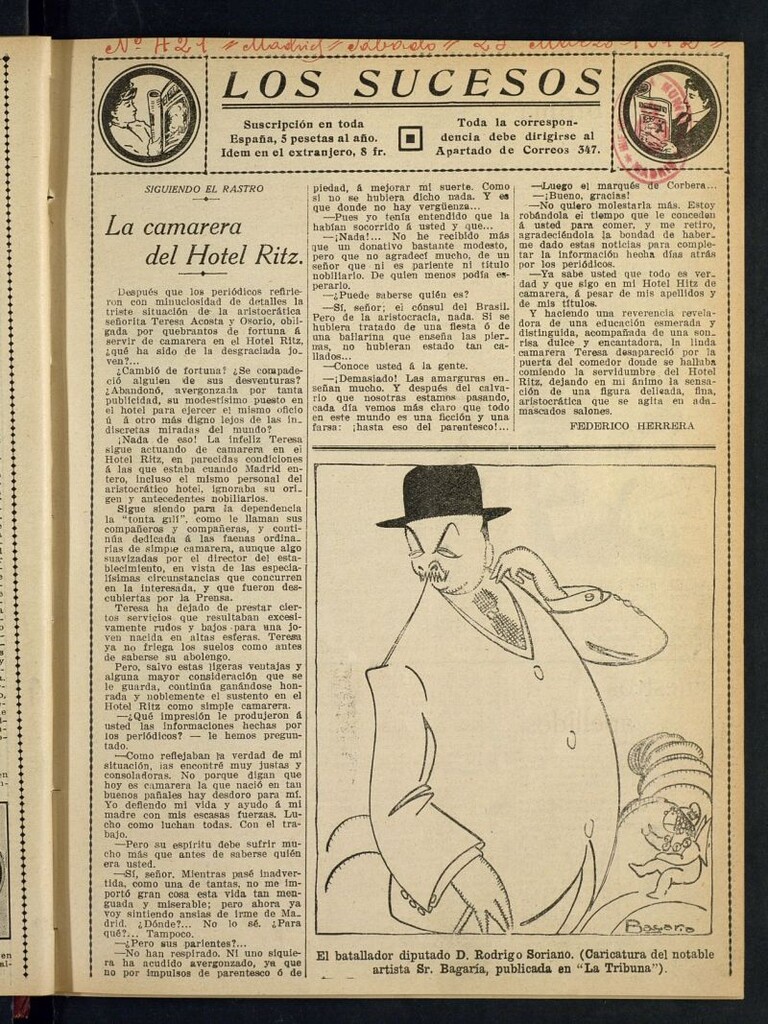 Miniatura de Los Sucesos : periódico ilustrado del 23 de marzo de 1912