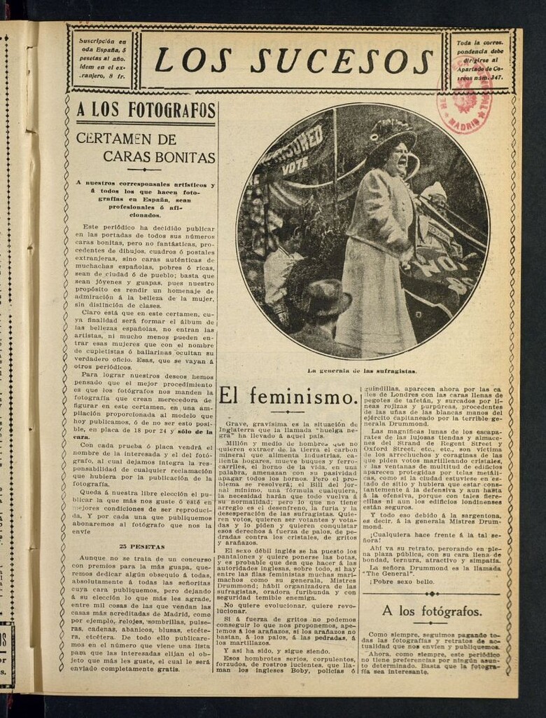 Miniatura de Los Sucesos : periódico ilustrado del 13 de abril de 1912