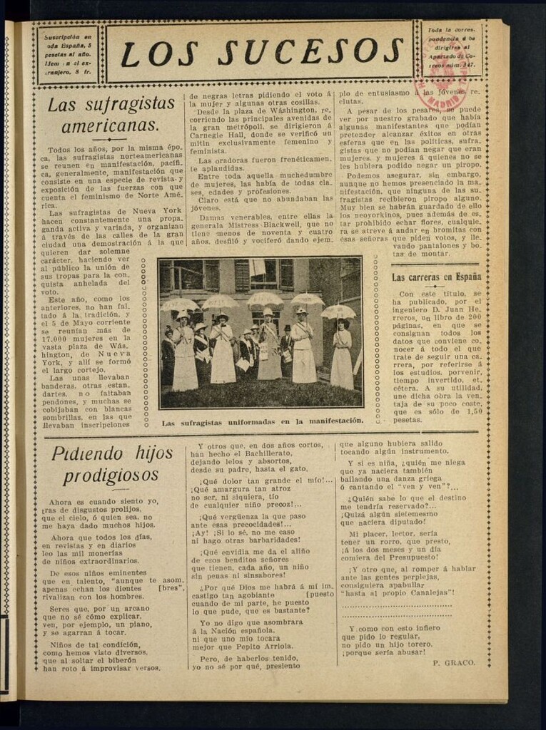 Miniatura de Los Sucesos : periódico ilustrado del 25 de mayo de 1912