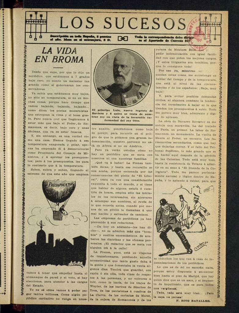 Miniatura de Los Sucesos : periódico ilustrado del 28 de diciembre de 1912