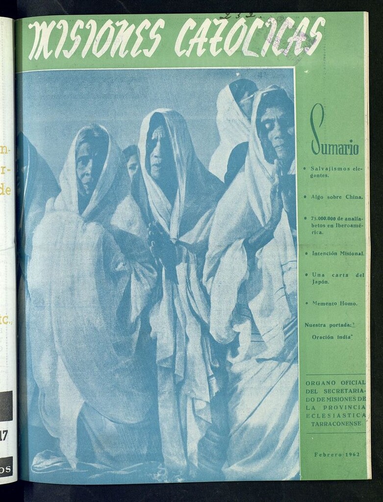 Miniatura de Las Misiones Católicas de febrero de 1962