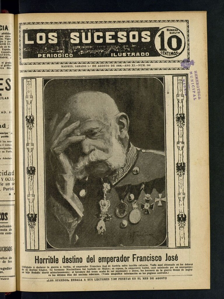 Miniatura de Los Sucesos : periódico ilustrado del 1 de agosto de 1914