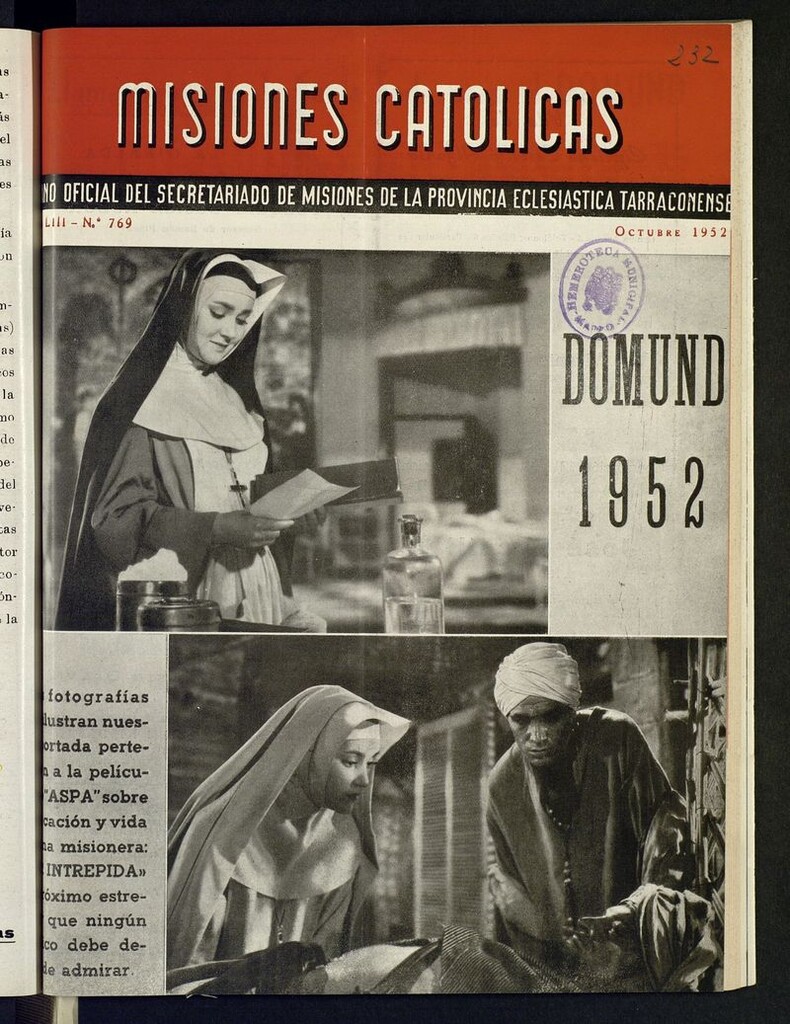 Miniatura de Las Misiones Católicas de octubre de 1952