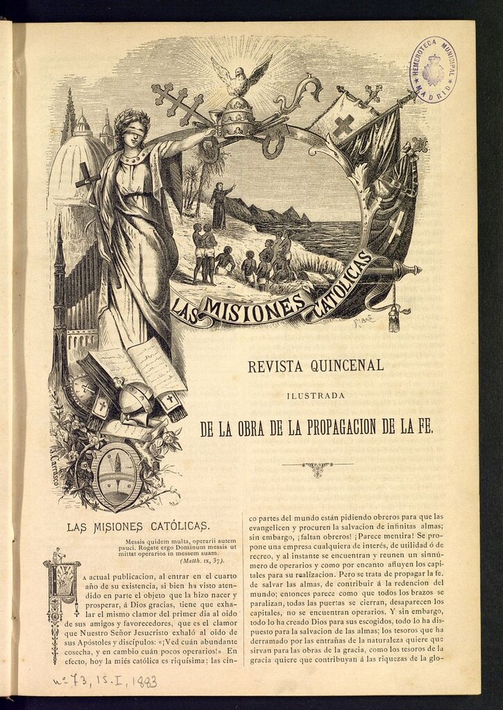 Miniatura de Las Misiones Católicas del 15 de enero de 1883