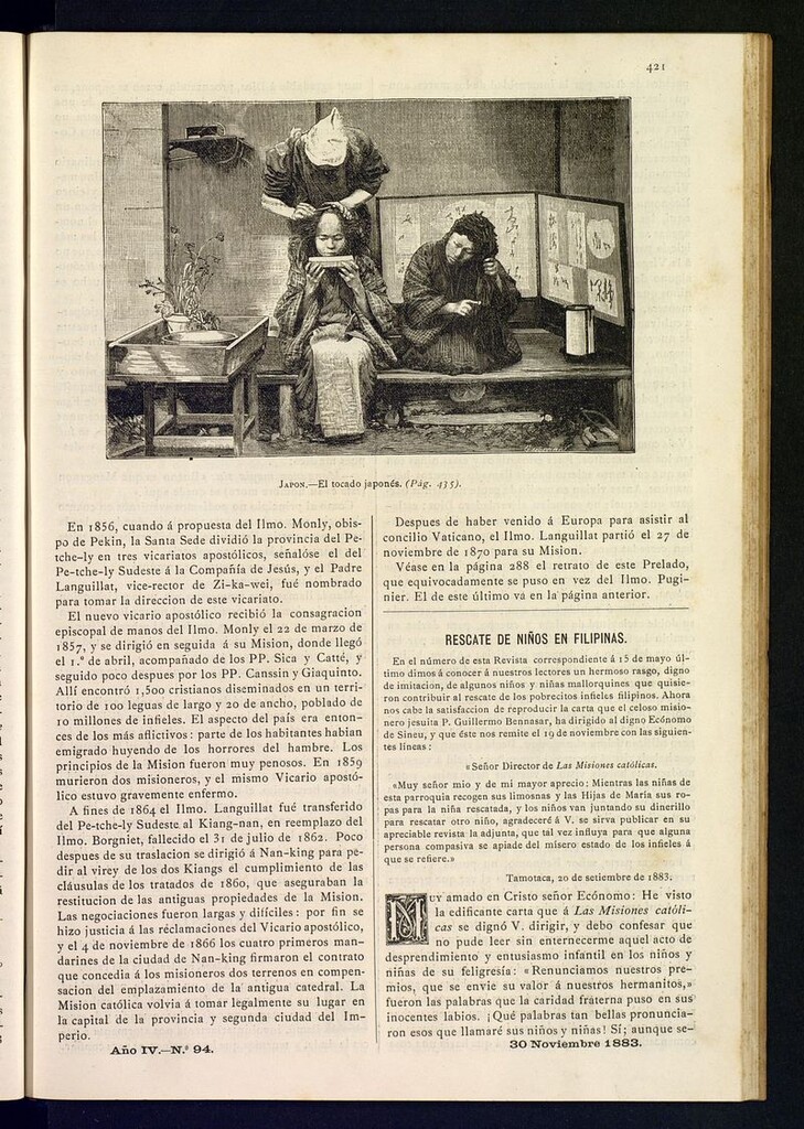 Miniatura de Las Misiones Católicas del 30 de noviembre de 1883