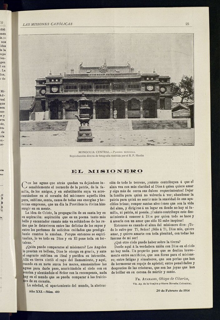 Miniatura de Las Misiones Católicas del 20 de febrero de 1914