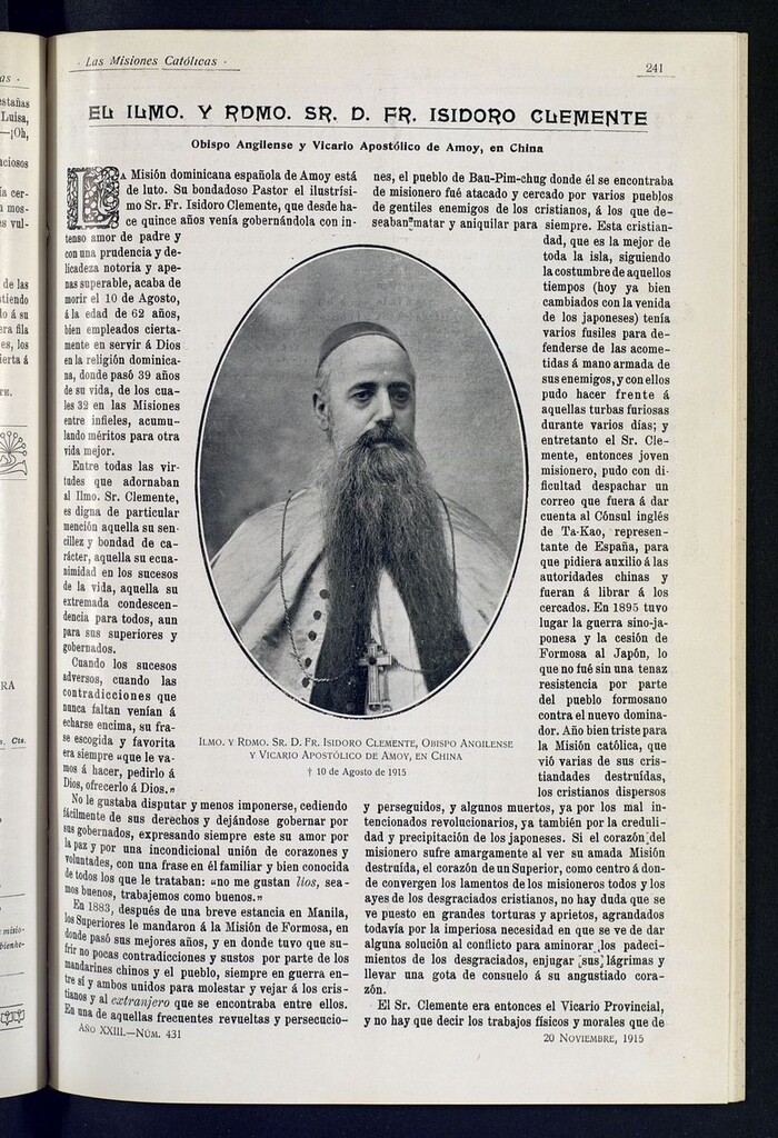 Miniatura de Las Misiones Católicas del 20 de noviembre de 1915