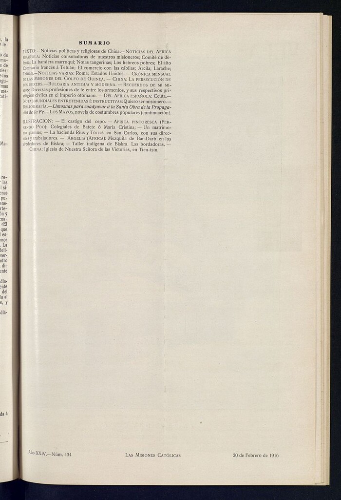 Miniatura de Las Misiones Católicas del 20 de febrero de 1916