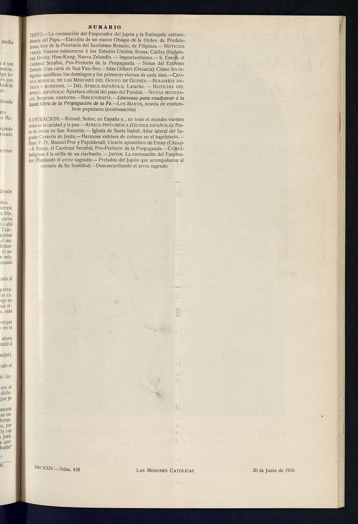Miniatura de Las Misiones Católicas del 20 de junio de 1916