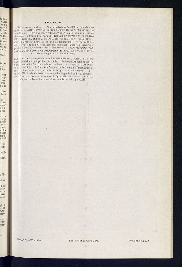 Miniatura de Las Misiones Católicas del 20 de julio de 1916