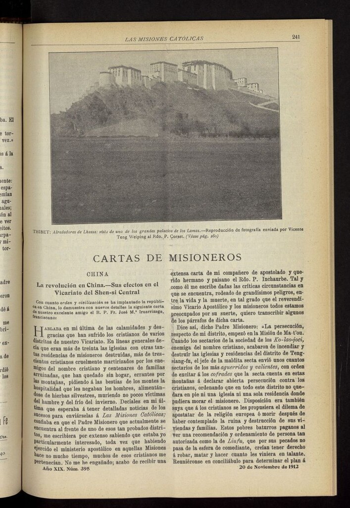 Miniatura de Las Misiones Católicas del 20 de noviembre de 1912