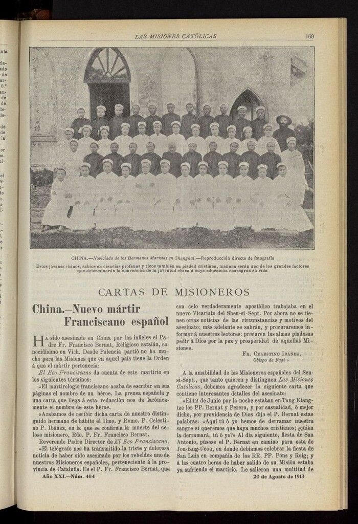 Miniatura de Las Misiones Católicas del 20 de agosto de 1913