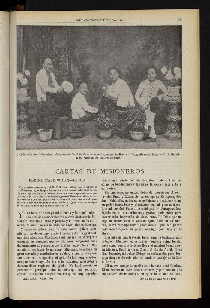 Miniatura de Las Misiones Católicas del 20 de septiembre de 1913