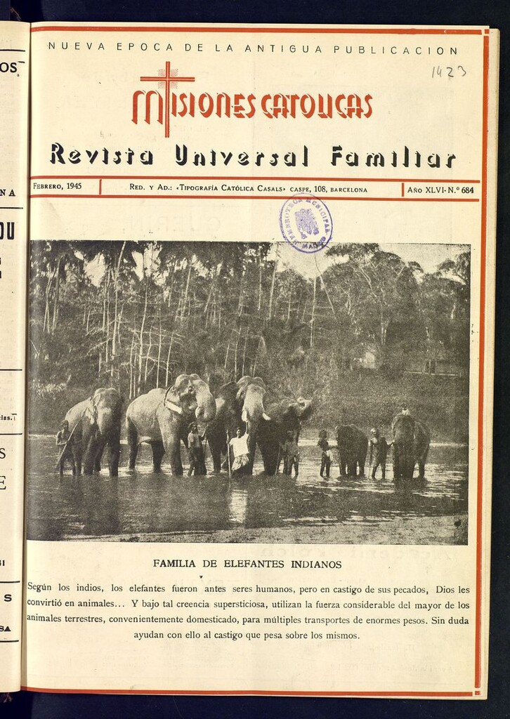 Miniatura de Las Misiones Católicas de febrero de 1945