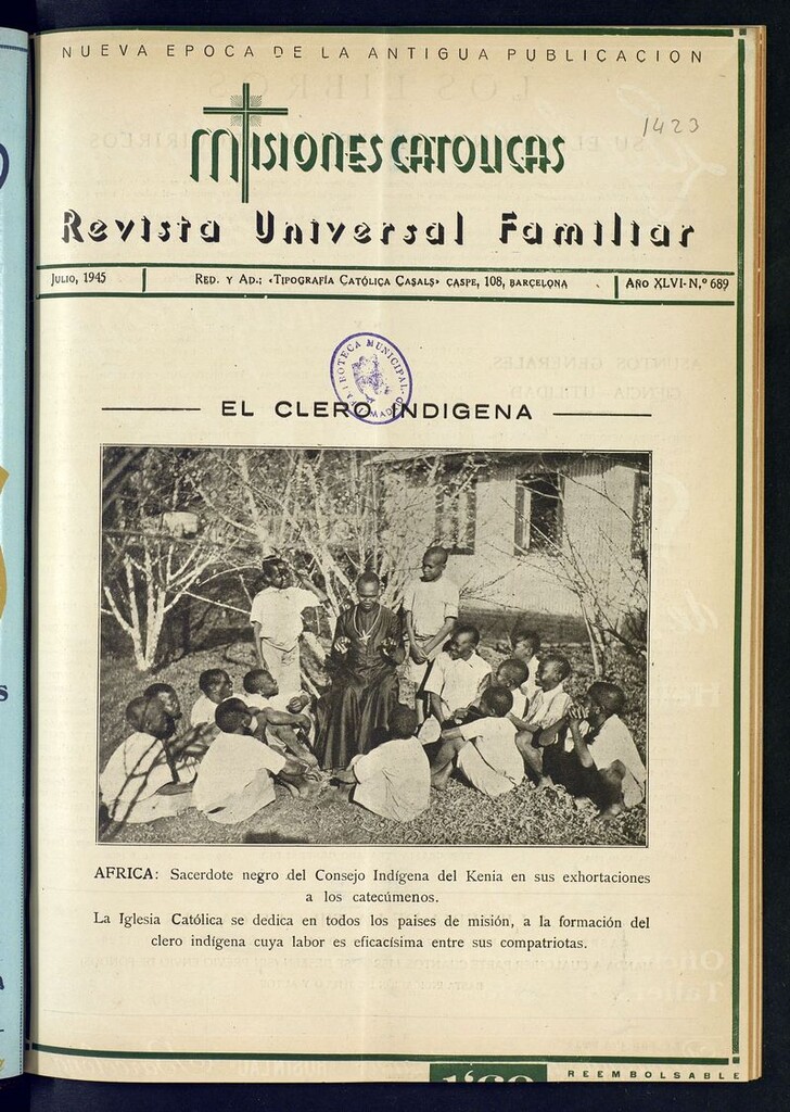 Miniatura de Las Misiones Católicas de julio de 1945