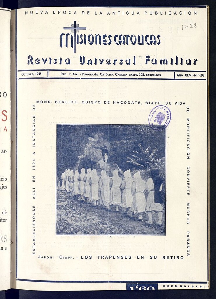 Miniatura de Las Misiones Católicas de octubre de 1945