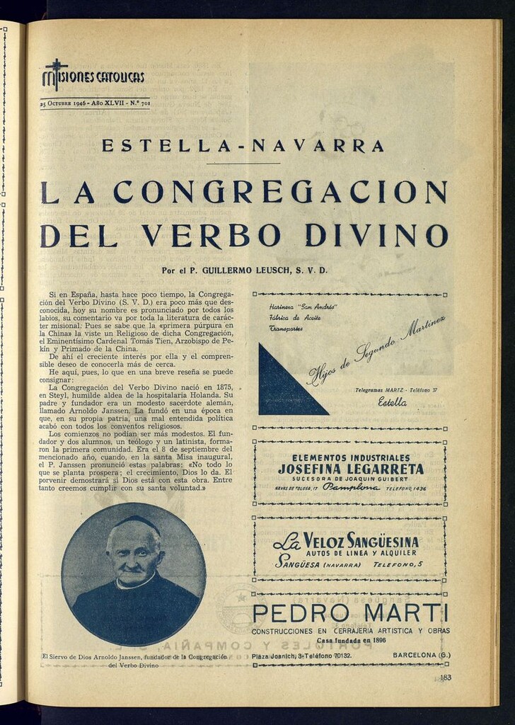 Miniatura de Las Misiones Católicas del 25 de octubre de 1946