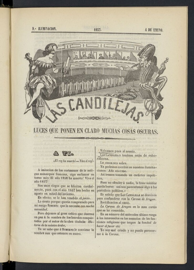 Miniatura de Las Candilejas del 4 de enero de 1857, nº 9