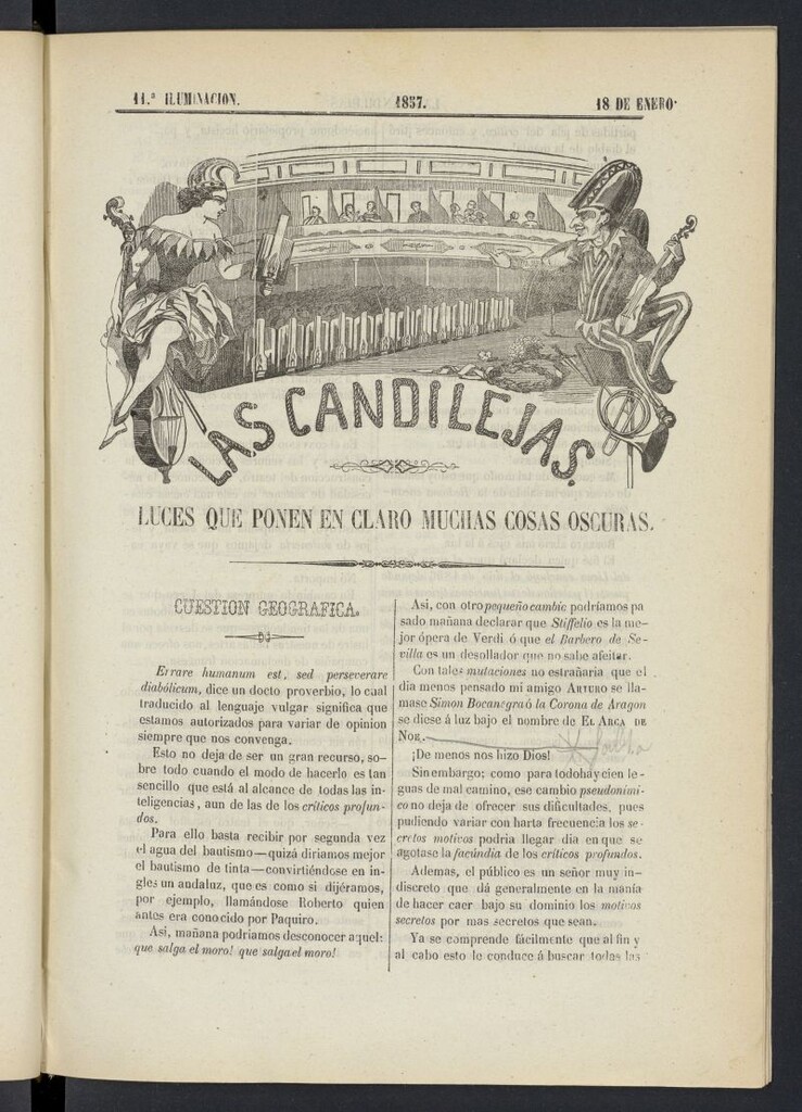 Miniatura de Las Candilejas del 18 de enero de 1857, nº 11