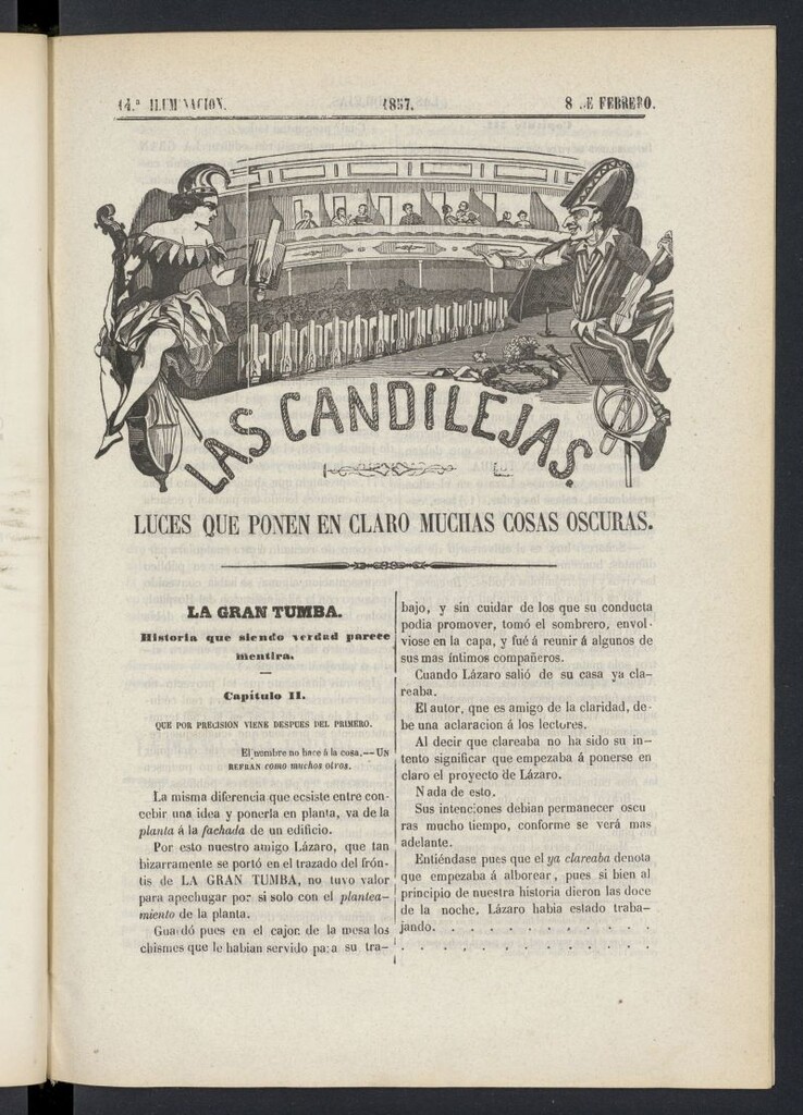 Miniatura de Las Candilejas del 8 de febrero de 1857, nº 14