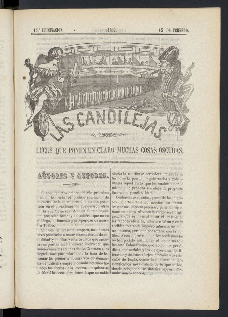 Miniatura de Las Candilejas del 15 de febrero de 1857, nº 15