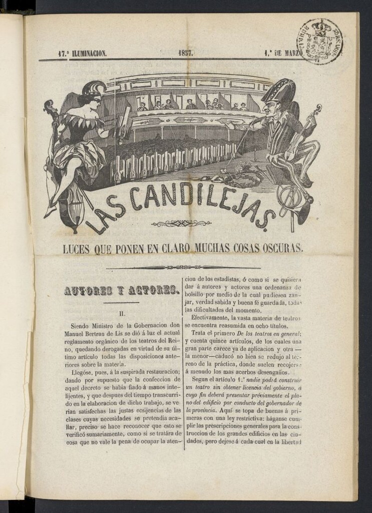 Miniatura de Las Candilejas del 1 de marzo de 1857, nº 17