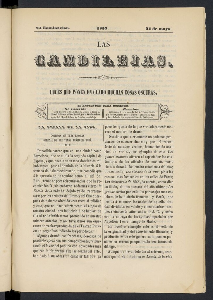 Miniatura de Las Candilejas del 24 de mayo de 1857, nº 24